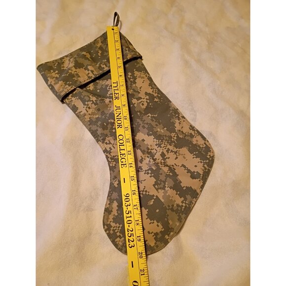 Vintage Military Camo Christmas Stocking Most Valuable Patriot MVP - Picture 5 of 6